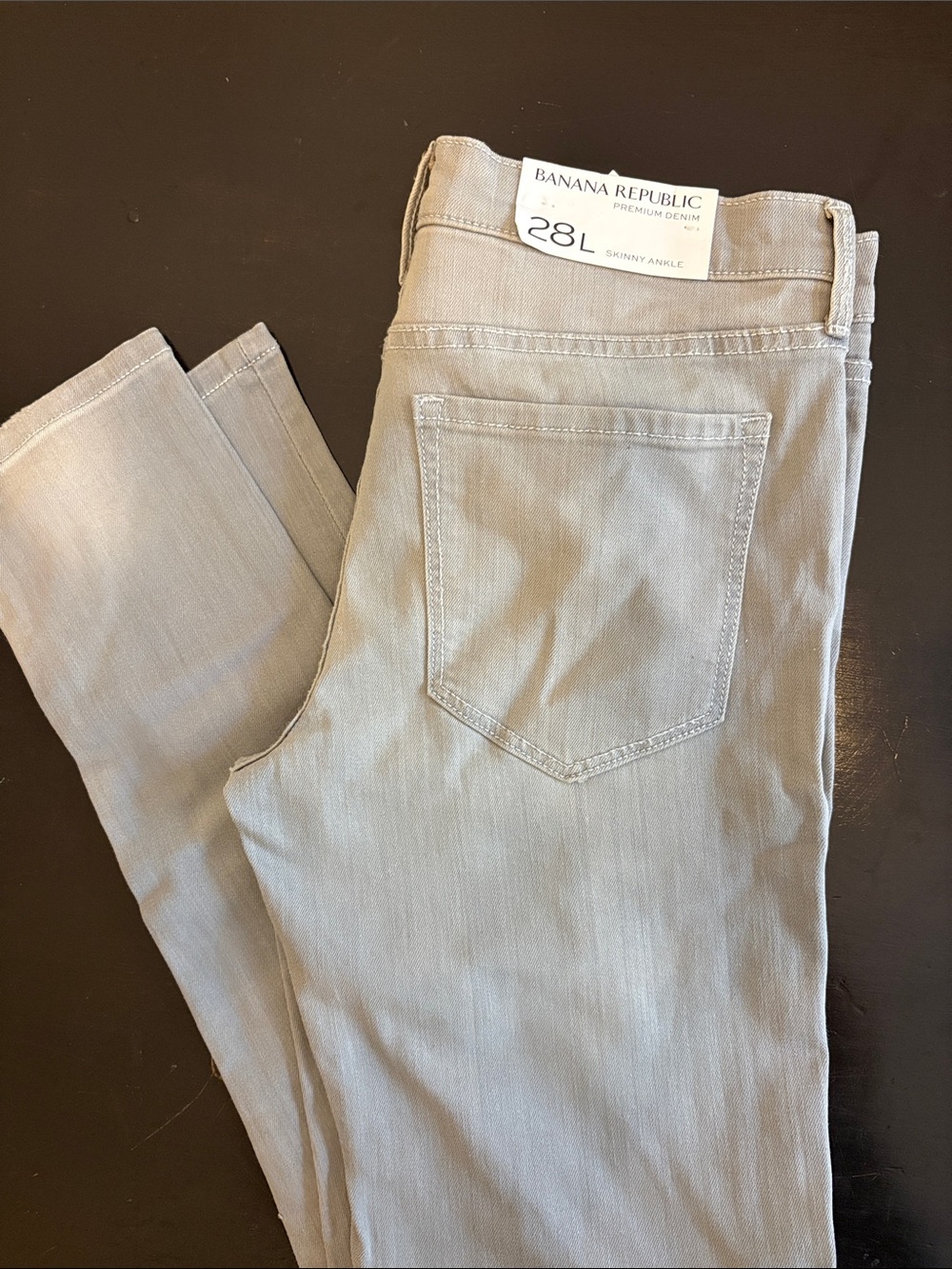 Banana Republic Skinny Ankle Jeans in Light Gray 28 Long